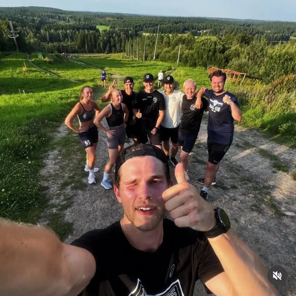 Gänget samlat efter ett gemensamt träningspass.